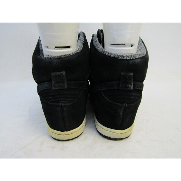 NIKE Sky Hi Dunk Women Sz 7 Black Purple Leather Lace Up Hidden Wedge Sneaker - Picture 11 of 15